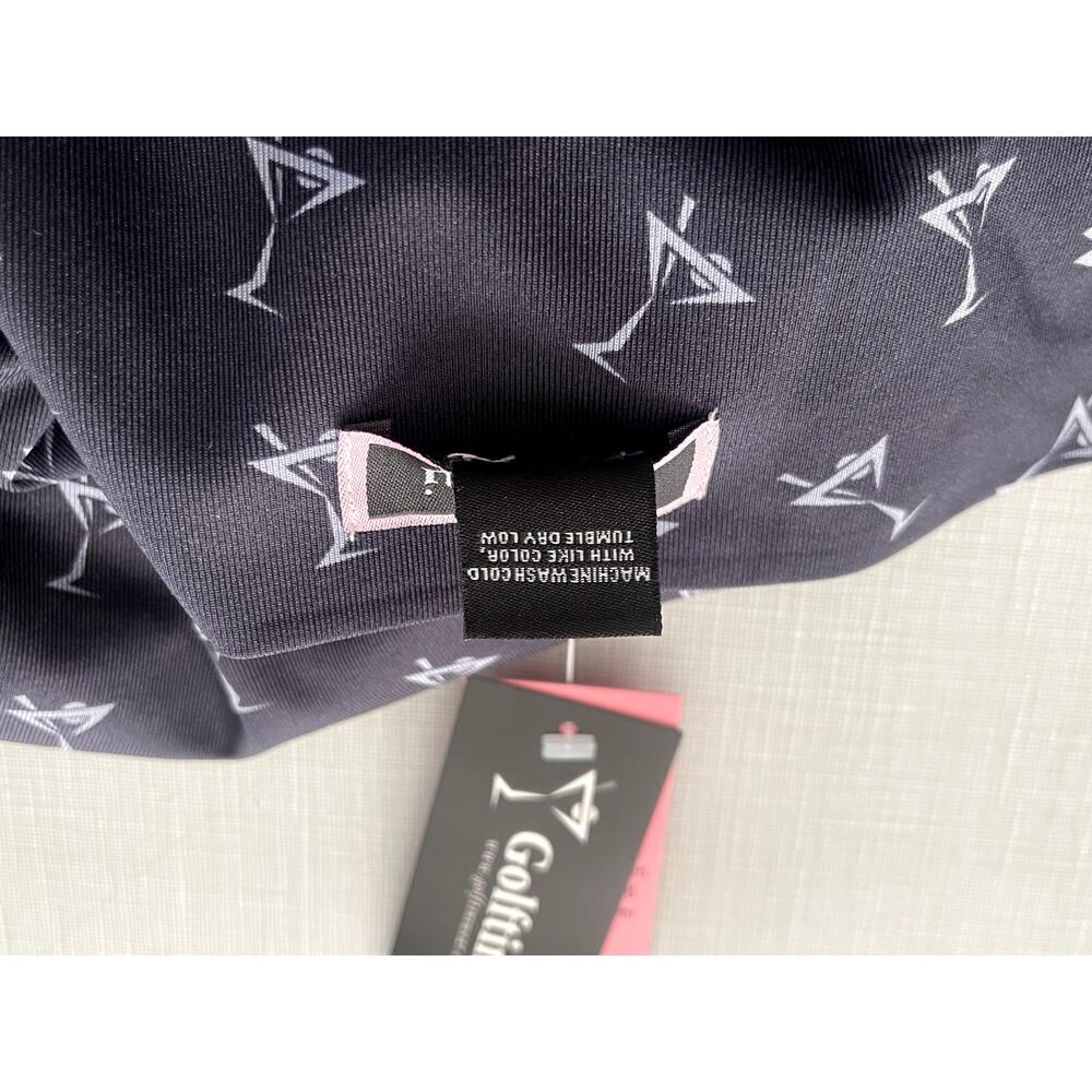 Golftini Sz L Asymetrical Skort Blue Print Stretch Pickleball Tennis Golf Pocket - Picture 11 of 12
